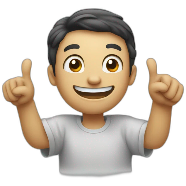 Person laughing and hand pointed us emoji
