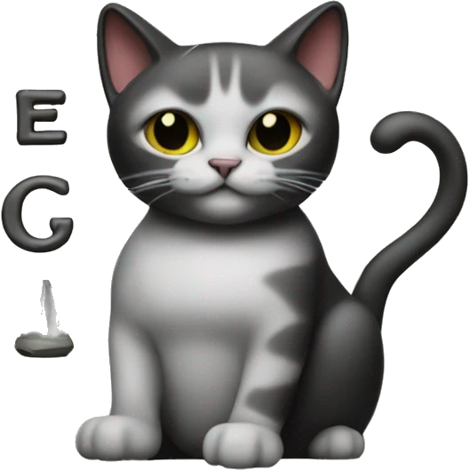 cat's pawn with  ET letters emoji