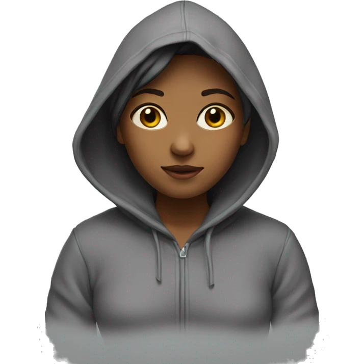 A girl with a hoodie on emoji