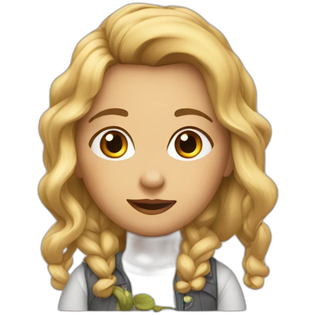 девочка в шапке emoji