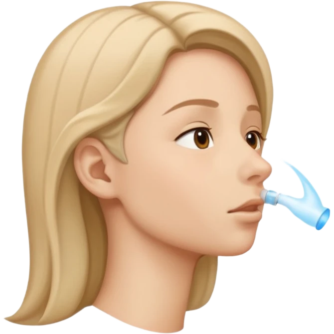 Side profile nose breathing air emoji