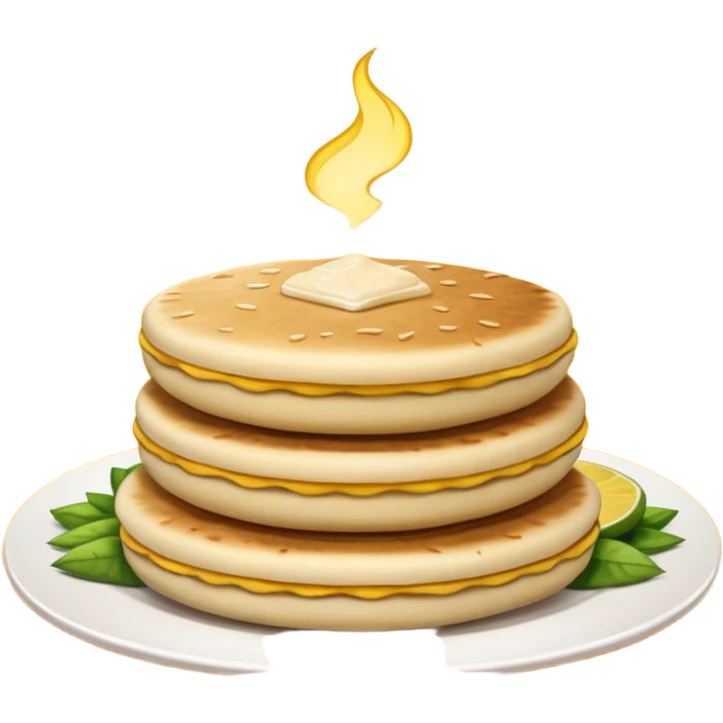 party table decorated all over with colombian arepas,  emoji