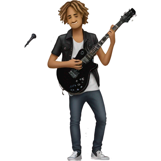 Nekfeu on the stage with some instruments on  emoji