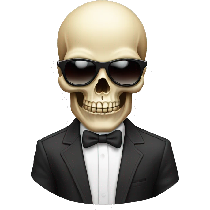 very cool skull with swagger  emoji