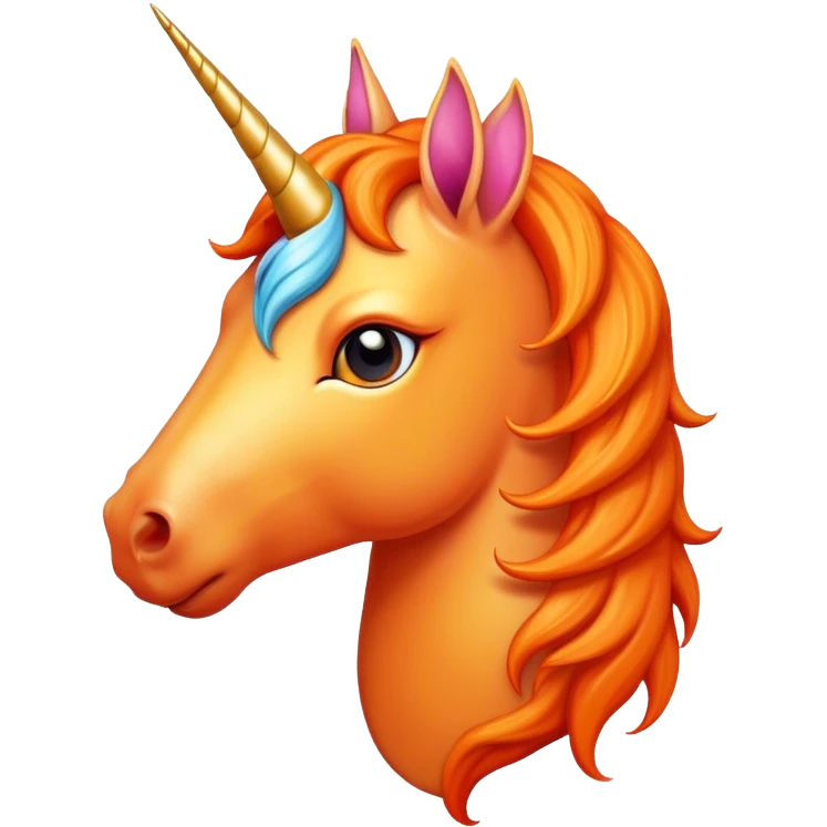 Orange unicorn ￼ emoji