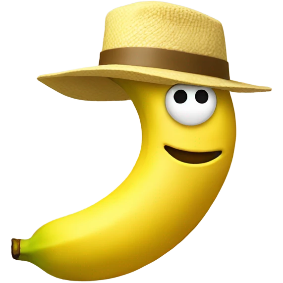 Banana with hat emoji