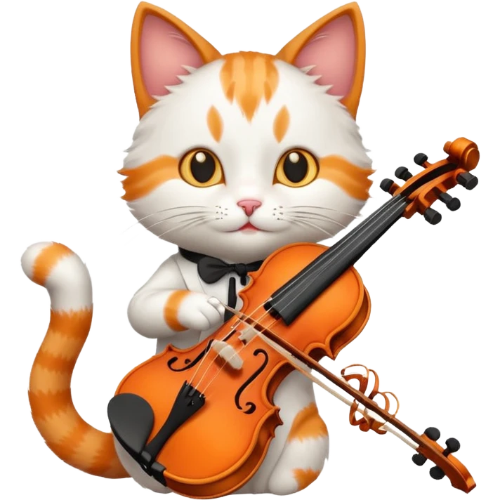 cat play violin emoji