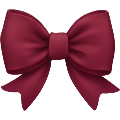 burgundy bow  emoji