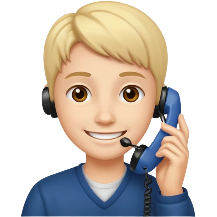 student calling on the phone emoji