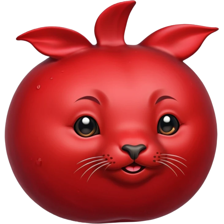 a seal as a pomegranate emoji