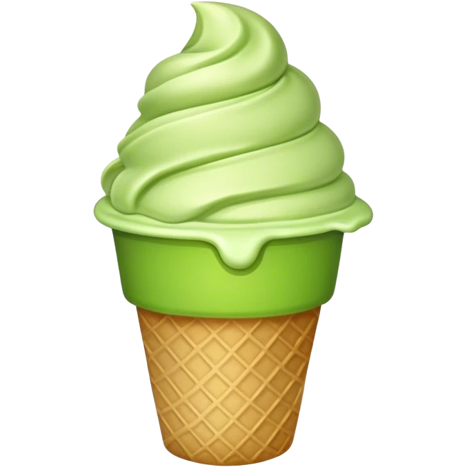 green ice cream cup emoji