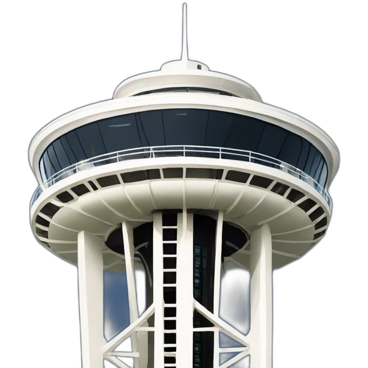 top of space needle building in seattle emoji
