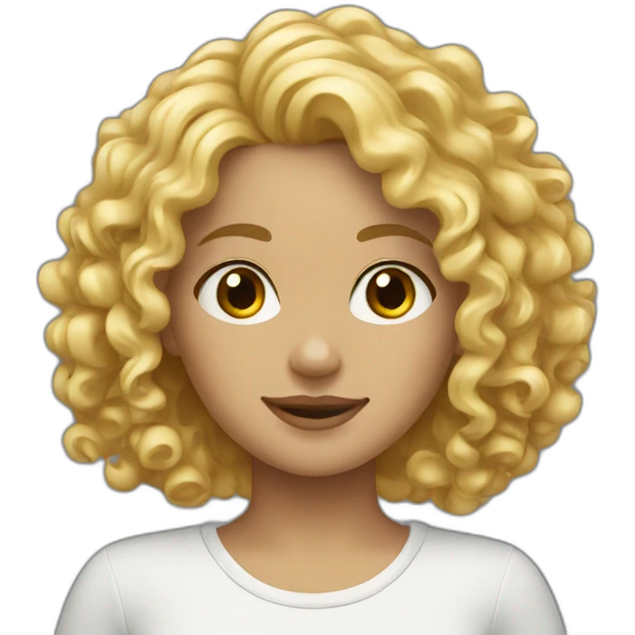 curly blonde girl emoji