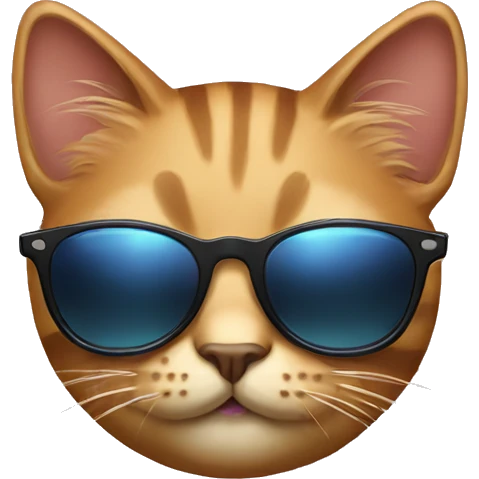 Cat with sunglasses emoji