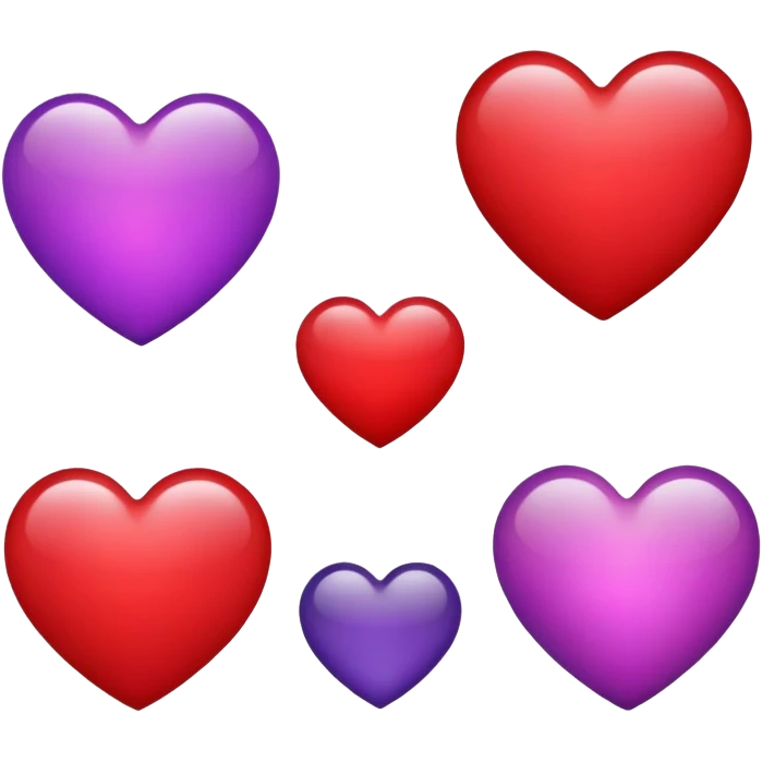 Heart emoji in red and purple  emoji