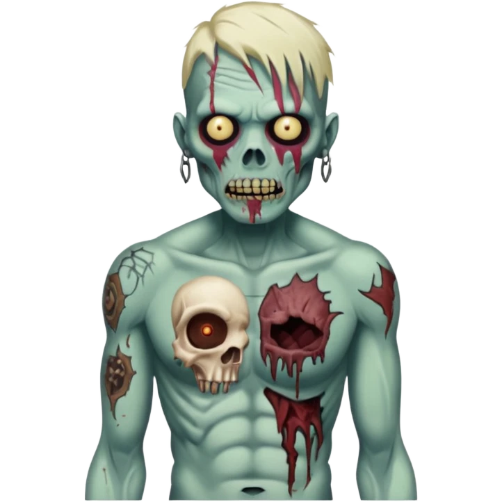 zombie with big tattoos emoji