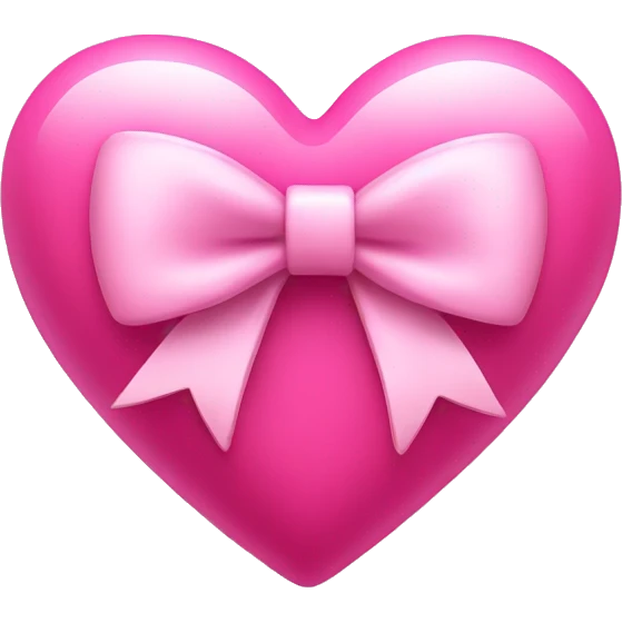 Pink heart with bow emoji