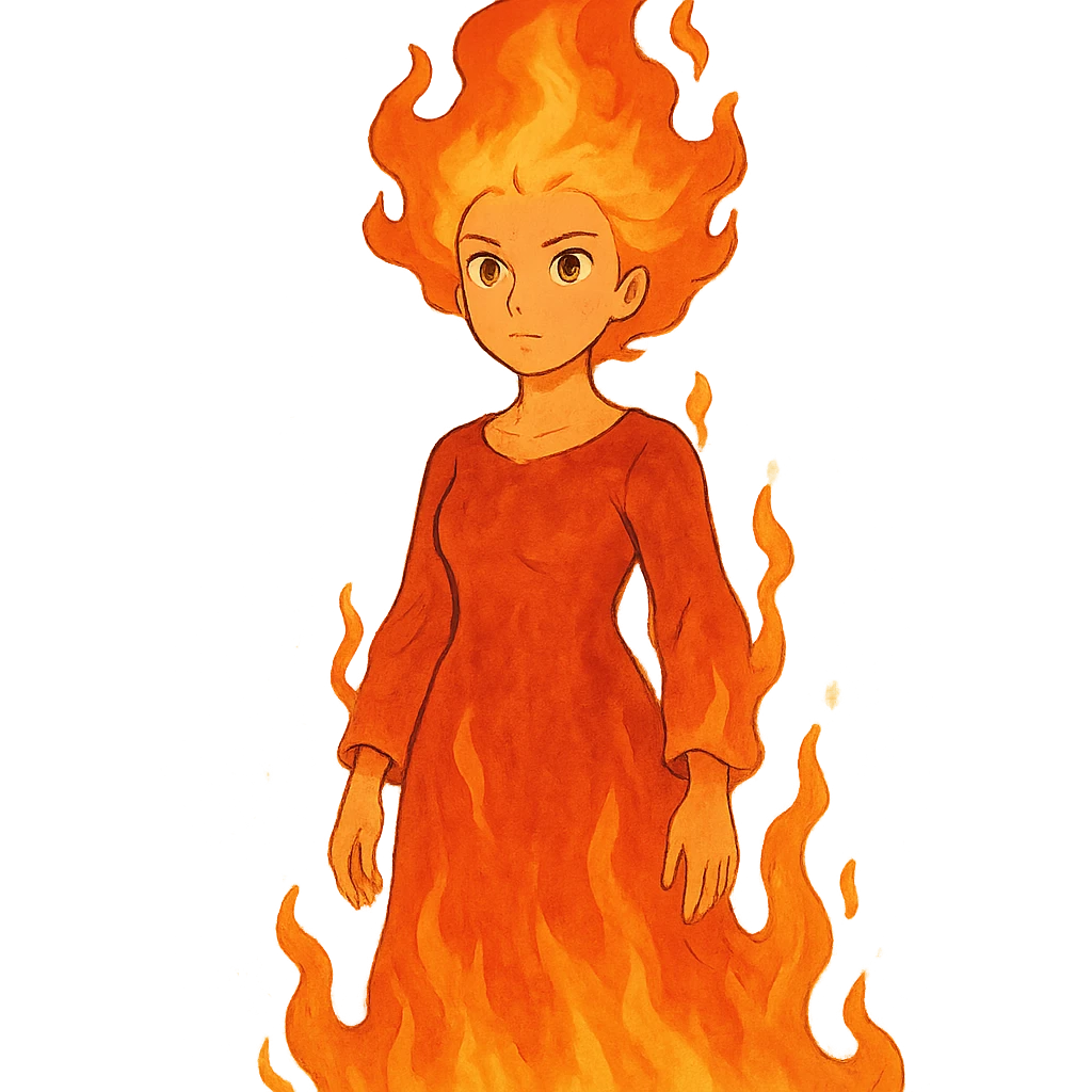 fire woman standing emoji