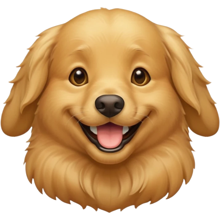 Golden retriever smiling emoji