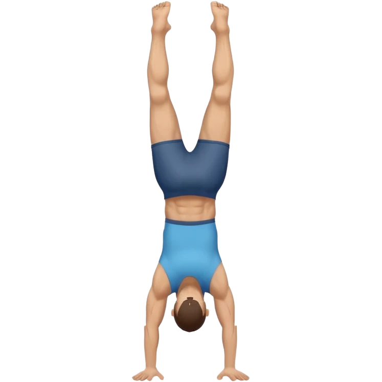 a man doimg a handstand emoji