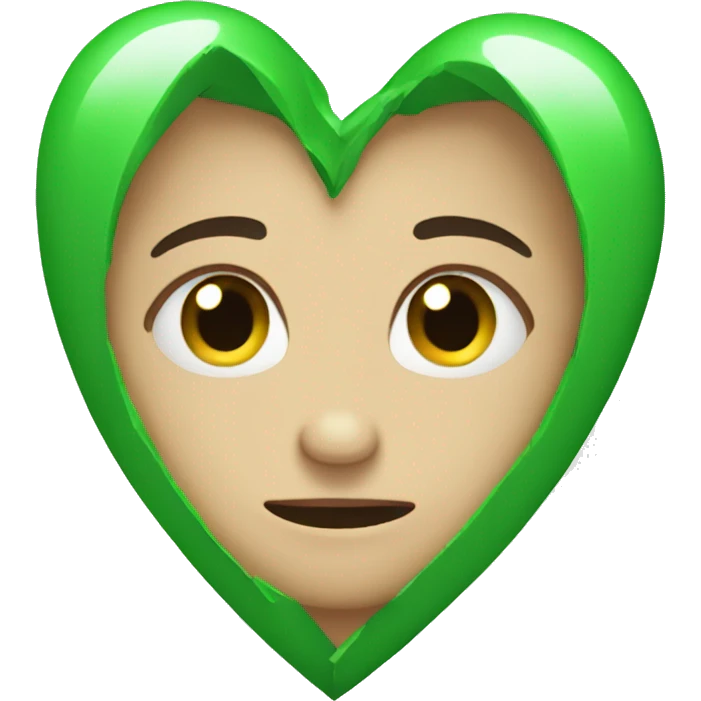 The broken heart emoji but green emoji