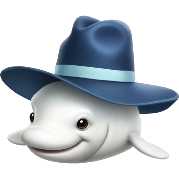 Beluga with a hat  emoji