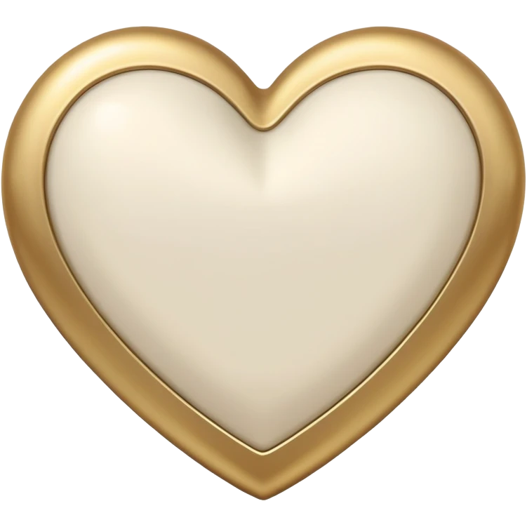 White heart  and beige gold heart emoji