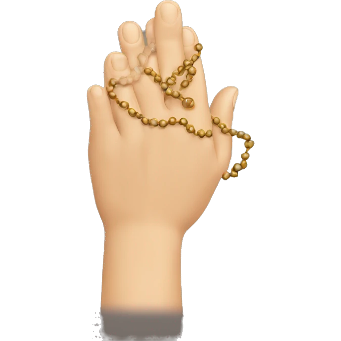 hand praying with rosary emoji