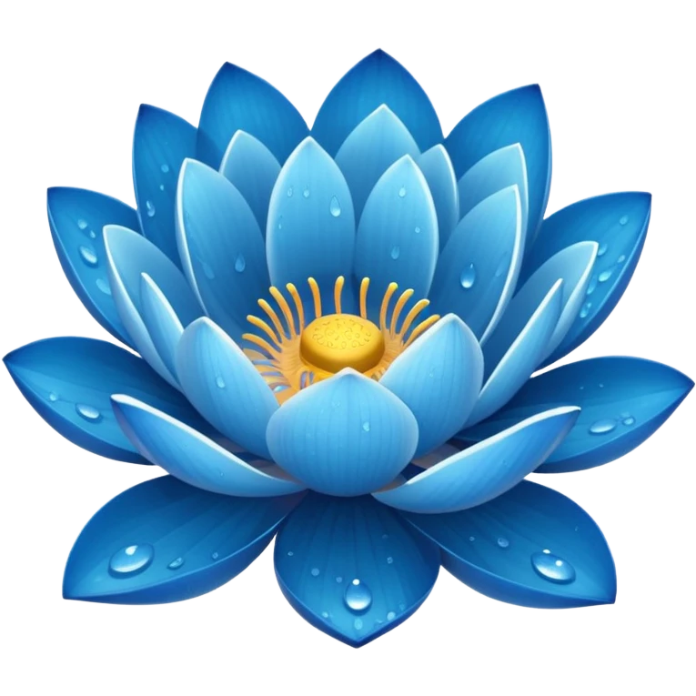 Blue colour lotus  emoji