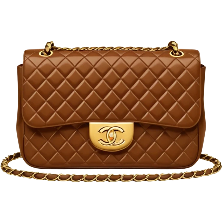 chanel brown color bag emoji