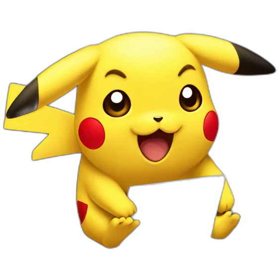 Stressful pikachu in front of a laptop emoji