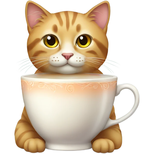 cat with cup of tea emoji
