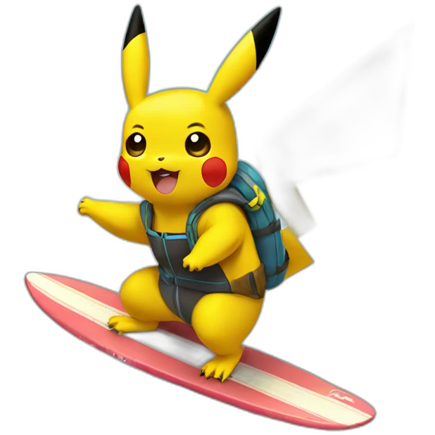Pikachu surfer emoji