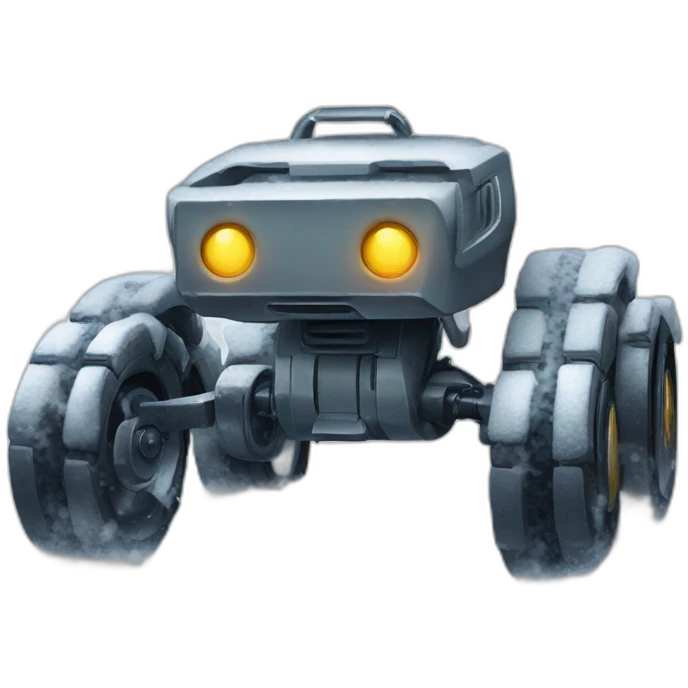 4-wheeled-robot-deep-in-snow emoji