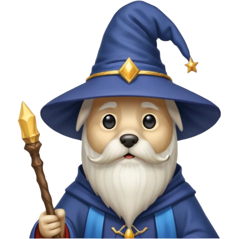 Dog wizard emoji