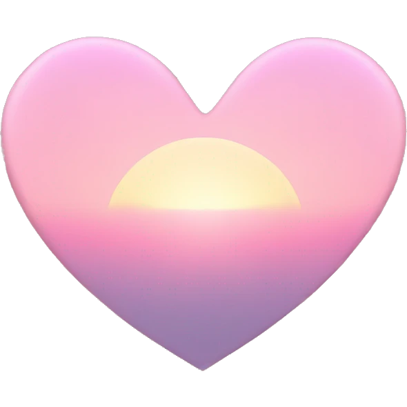 pastel pink sunset heart emoji