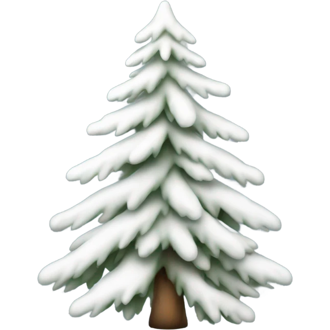  actual white fir christmas tree isolated.  emoji