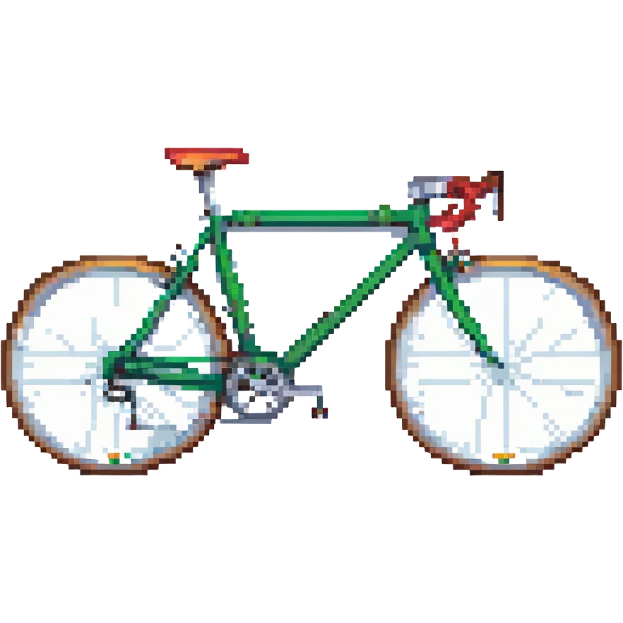 classic road bike pixel art emoji