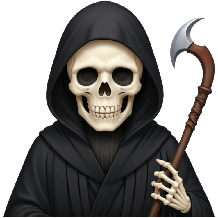 grim reaper not his face him in his black robe that cover his face  emoji