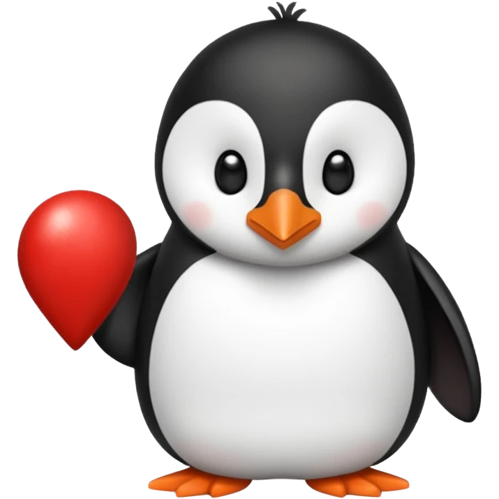 Un pinguino con una pajarita roja haciendo el gesto con la mano de cumplir una promesa emoji