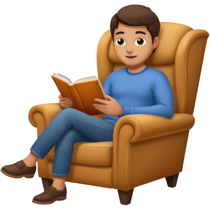 Reader in an armchair emoji