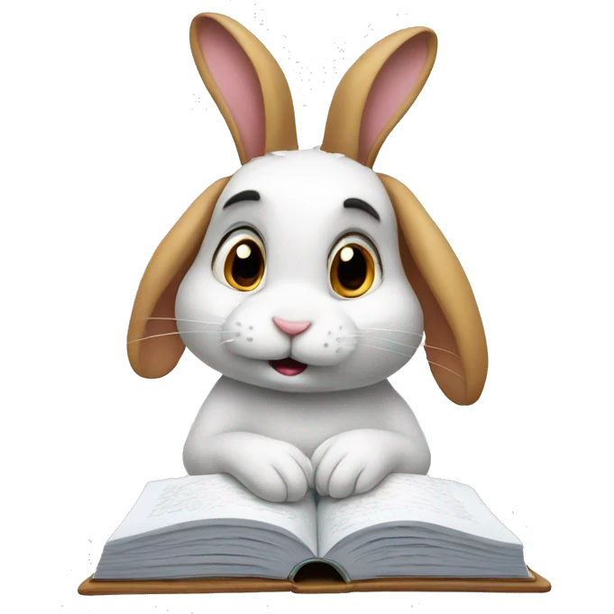 Rabbit is studying  emoji
