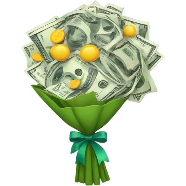 Money bouquet emoji