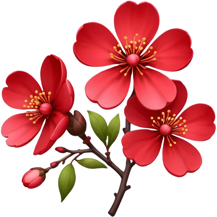 red sakura emoji