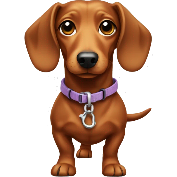 walking dachshund on leash emoji