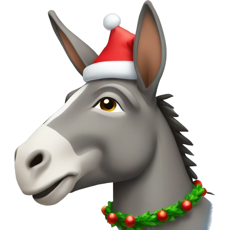 Donkey on Christmas  emoji