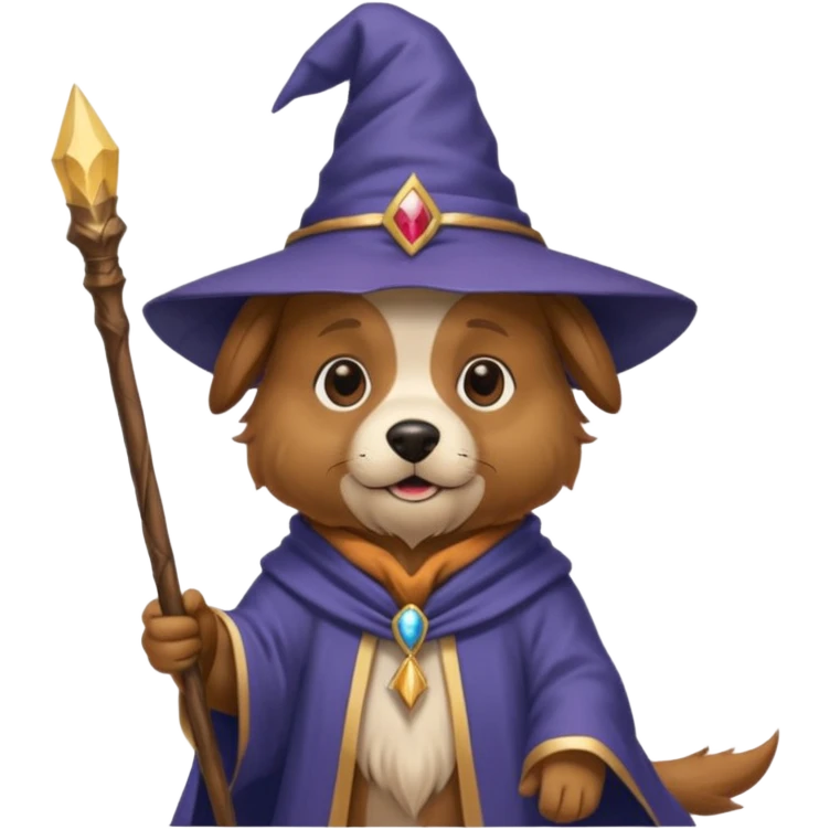 Dog wizard emoji