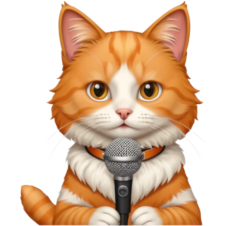 cat holding microphone emoji