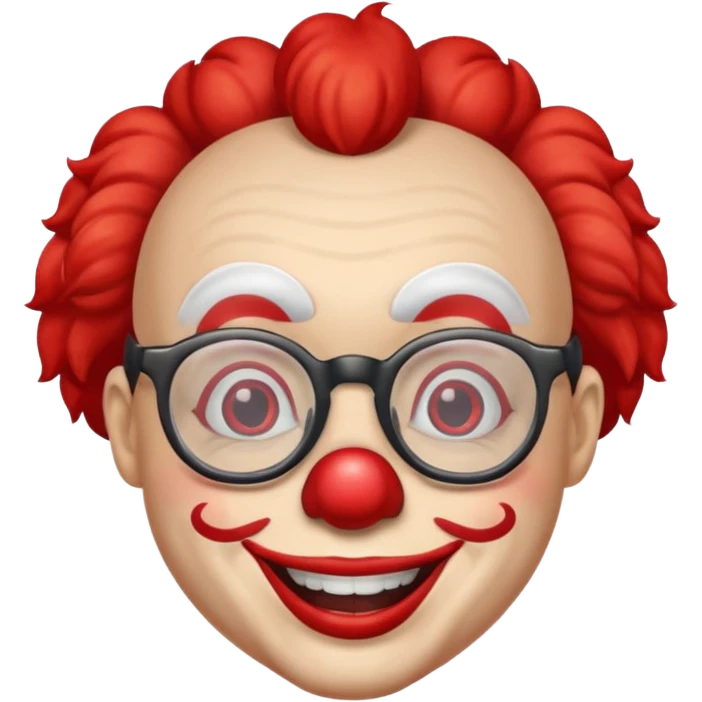 Clown with glasses emoji