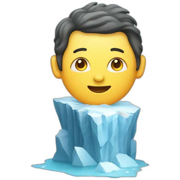 person on iceberg emoji